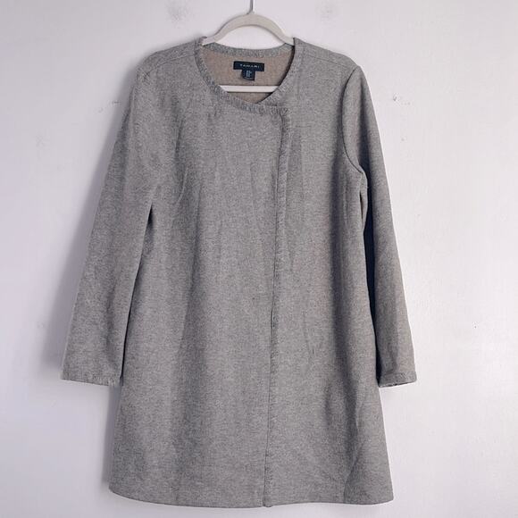 Tahari Sweaters - Tahari wool blend crossover front longline fine knit cardigan coat sz M